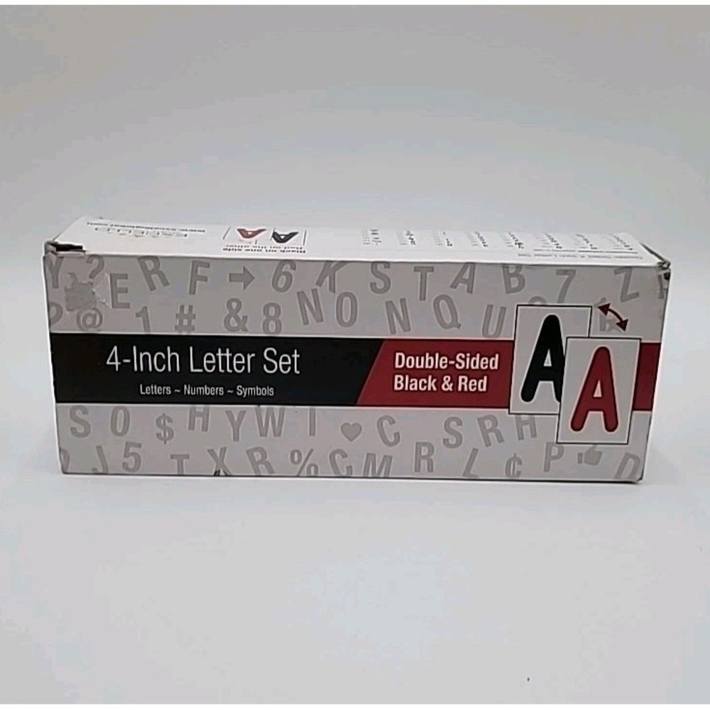 Excello 4" Double Sided Marquee Swinging Sign Letters Black Red 396 Characters